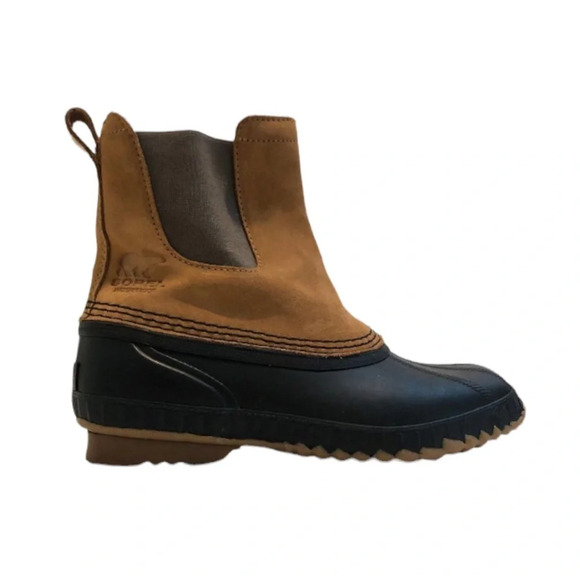 Sorel Shoes - Sorel Ankle Height Leather Waterproof Rubber Leather Slip On Classic Duck Boots